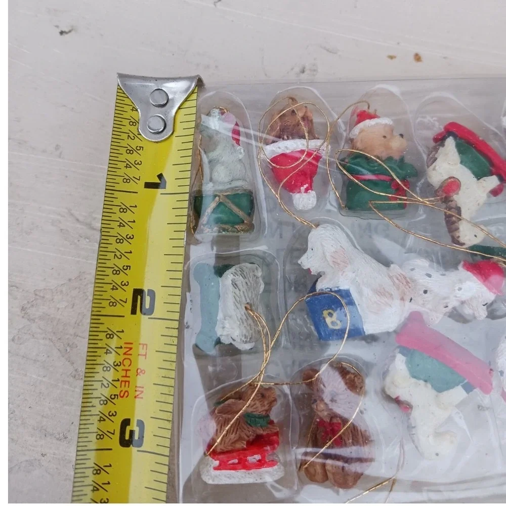 Winter Wonderland Miniature‎ Christmas Ornaments Set of 18 Multicolor Polystone